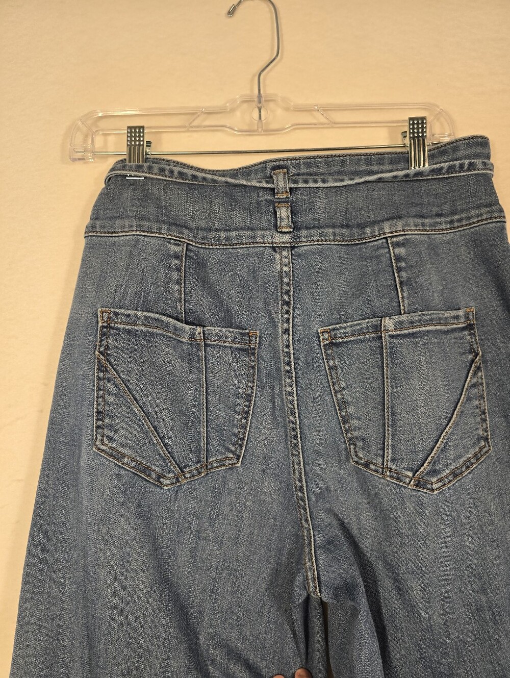 Shyanne 70s Retro Wide Leg Palazzo western 3 Trendy Denim Jeans. Ladies 30/34 - Picture 10 of 13